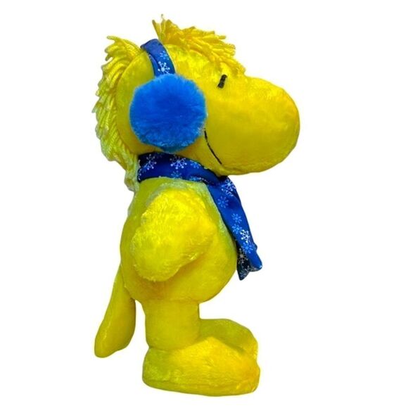 Peanuts Woodstock Snowflake Scarf Headphones Standing Plush 19” - Picture 4 of 16